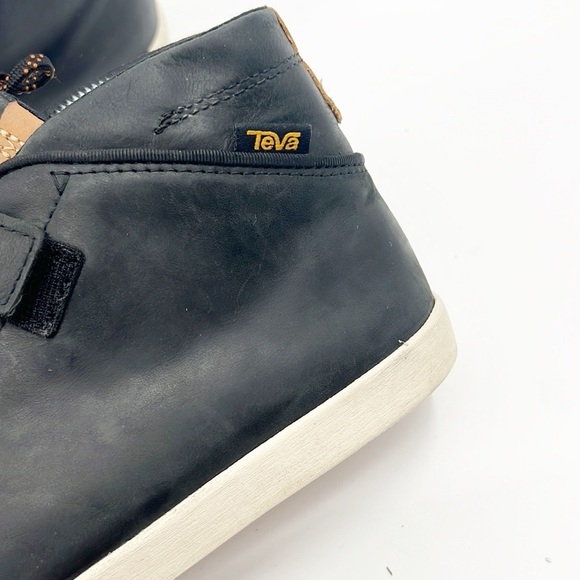 Teva Willow Chukka Sneaker Black Leather High Top Shoe Size 8.5 - Picture 9 of 12